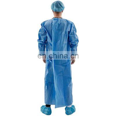 EN 13795 Isolation Gowns Medical Disposable Hospital Patient Blouse Surgical Blue photo-2