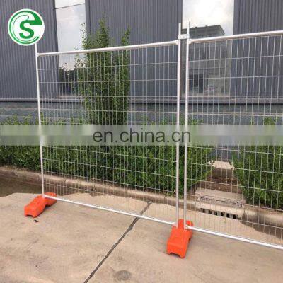 Hot dipped galvanized Australia standard 2.4*2.1m size temporary fence with concrete filled plastic feet