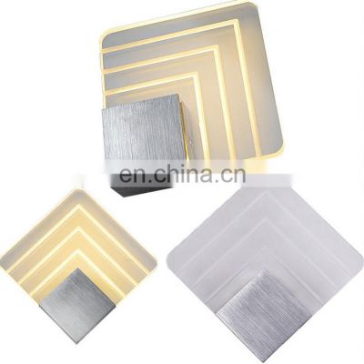 LED acrylic aluminum material led wall lamps for decoration