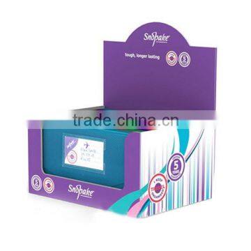 Retail advertising cardboard counter pop up display stand