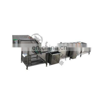 Industrial Conveyor Belt Continuous High Pressure Air Water Bubble Ozone Cleaner Washer Fruit Leafy Vegetable Washing Machine