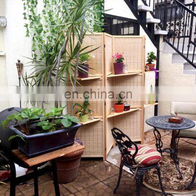 Bamboo folding water proof natural color room divider