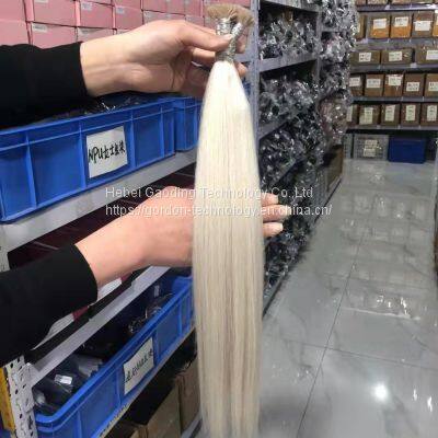 Blonde Color Long Straight U Tip Human Hair Extension