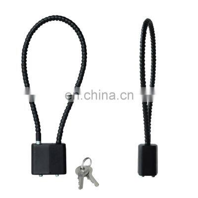 Safety School Gym Locker Luggage Padlock Brass Cylinder Rubber Cover Laminated Steel Lock Cable Keys Padlock