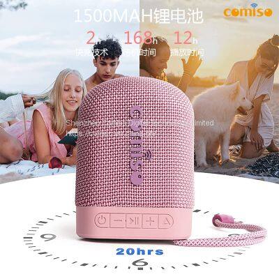 COMISO Portable Bluetooth Speakers, IPX7 Waterproof Floatable Small Wireless Speaker Loud Sound Rich Audio Stereo Pairing Bluetooth 5.0 100 Feet 20H Battery Life Ultra Compact for Outdoor Beach, Pool photo-2