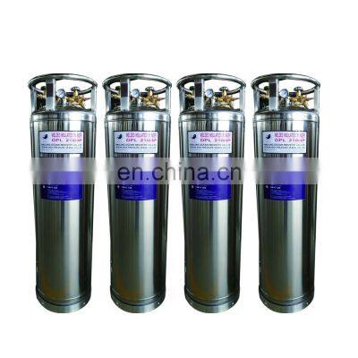 Stainless Steel DPL DPW LIN LOX LAr LNG LCO2 Weld insulated cylinders liquid argon storage tank for sale