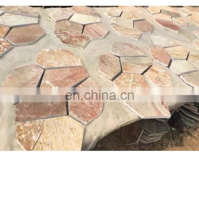 cheap price rusty flagstone, crazy stone tile