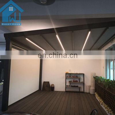 Weijia Retractable Opening Roof Polycarbonate Awning Pergola Extrusion