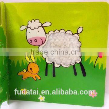 FDT customized creative baby animal soft touch and feel board book