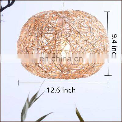 New Design Ball Shape Wicker Lamp Shade Decorative Rattan Ceiling Lights Lampshade Decor High Quality