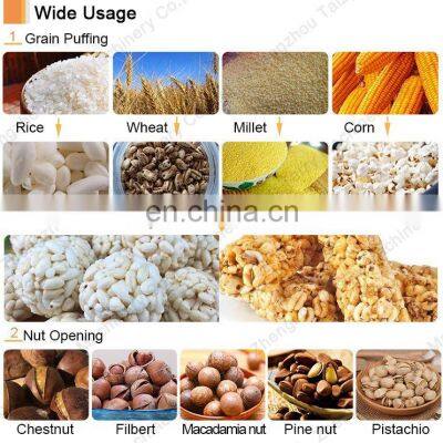 Automatic Puffed Corn Rice Wheat Snacks Machine Chestnuts Opening Machine photo-3
