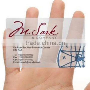 HOTselling pvc transparent card