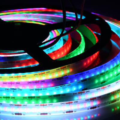 High density DC5V 1008leds/m addressable rgb SK6805 colorful Fcob led strip digital rgb full color COB led light strip