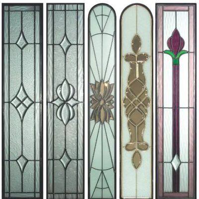 Mosaic Stained Glass Window Art Glass Panel With Metal Frame