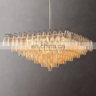 Retro Classic Chiara Square Gold Industrial Crystal Chandelier Decoration for Living Room Bedroom Hotel Ceiling Lighting photo-4