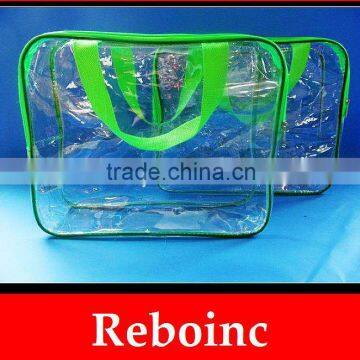 Plastic carrying transparent tote bag pvc handle bags