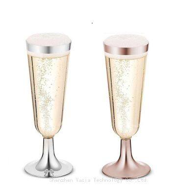 Factory Direct Custom Champagne Wine Glass - Logo-Printed Plastic, Corporate Event Glassware
