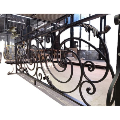 Removable Wrought Iron Garden Fence | Industrial Security Main Gate and Fence Wall for Factory & Warehouse