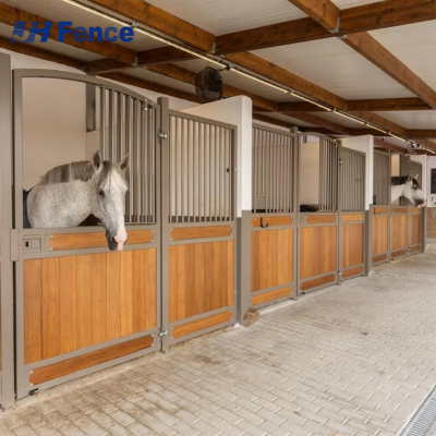 Außenbereich, starke, tragbare, modulare Pferdestallwände mit anpassbarem Design und hochwertigem Stil, 3D-Modellierung, für landwirtschaftliche Zwecke photo-2