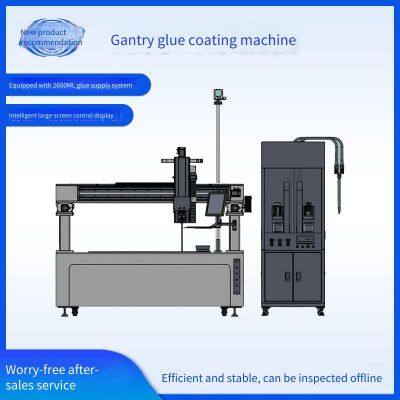 Наклейчик клея для батарейных пакетов, машина для заливки клея для батарейных пакетов нового энергосберегающего типа, портальный наноситель клея для больших одиночных элементов и жидкостных охладительных пластин