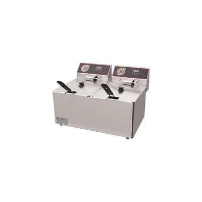 Electric Digital Double Tanks Fryer with 304 Stainless Steel & PLC Control