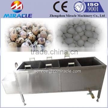 Egg boiling and peeling machine/Quail eggs boiler & peeler process equipment