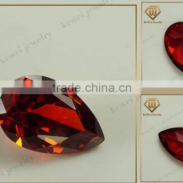 Cheap Gemstone Prices AAA Grade High Quality Drop Shape Garnet Color 4*6mm Cubic Zirconia