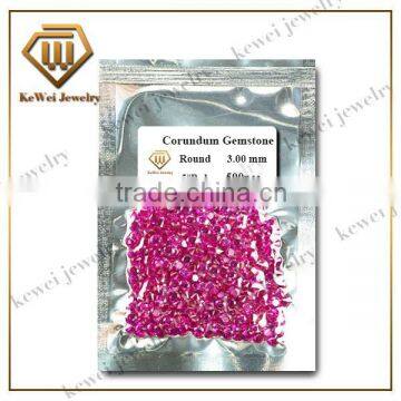 Professional design gemstone of 5# red synthetic corundum gems