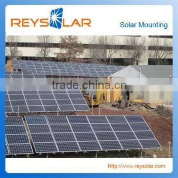 Ground screw solar energy rail system