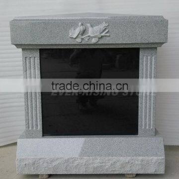 grey granite columbarium with Fluted Columns