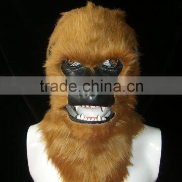 Factory Wholesale Unpainted DIY Craft Product Brown Chimpanzee Animal Mask to Kids photo-4