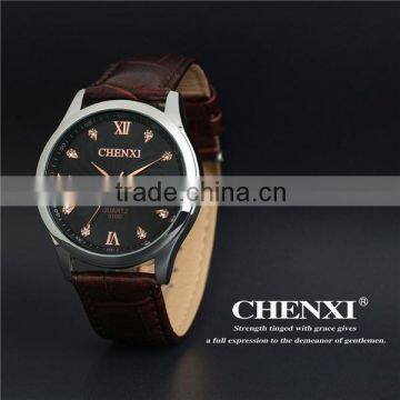 Chenxi Branding Diamond Design Leather Wristwatch Men 2016 photo-3