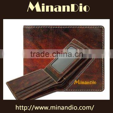 2015 new arrival fashion manufature vintage leather wallet men leahter credit card wallet