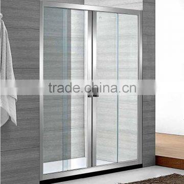 Made in foshan aluminium alloy frame simple shower screen with 6mm thickness tempered glass sliding shower door