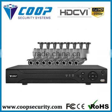 CCTV Camera System Outdoor HD-CVI 16 Channel 1080P CMS Real Time CCTV Bullet Camera Kit