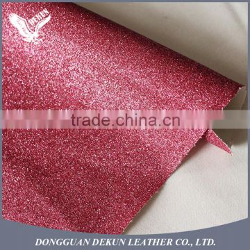 New products perforated synthetic glitter leather fabric