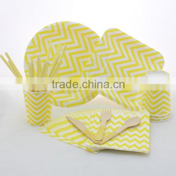 High Quality Tableware Dinner Set Disposable Biodegradable Paper Tableware Set