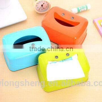 plastic napkin box with smile design