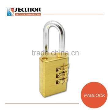 Luggage Resettable Letters Small Combination Brass Padlock