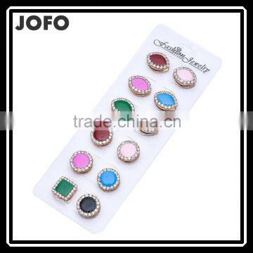 2016 New Wholesale High Quality Fashion Paint Round Magnetic Brooch for Women PDJ0107