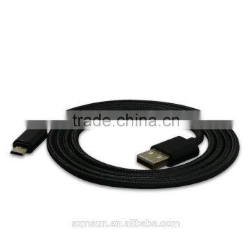 High quality Micro USB Cable Nylon Braided Data Sync + Charging Cable | Aluminium plug micro 5pin usb cable