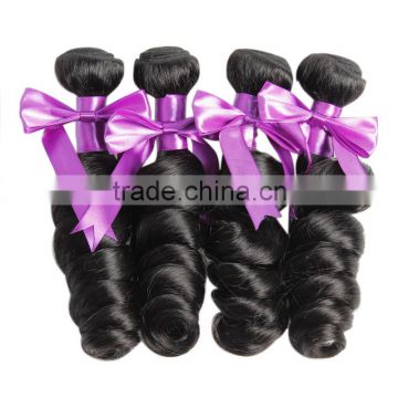 2016 Best Selling Unprocessed Virgin Brazilian Human Hair Natural Black Loose Wave Human Hair Extension