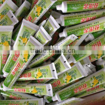 plastic cosmetic package tube for toothpaste