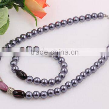 Latest Design Fashion Europe and America Jewelry Wedding Gift Pearl Necklace Bracelet Jewelry Set