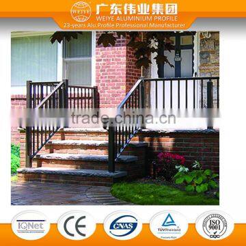 colored aluminium handrail for stairs