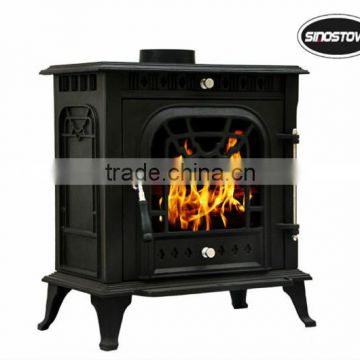 indoor metal wall wood burning fireplace