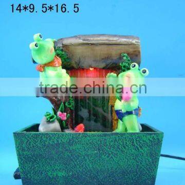 Polyresin frogs w/Led light and fountain (home decoration,resinic craft,handicraft)