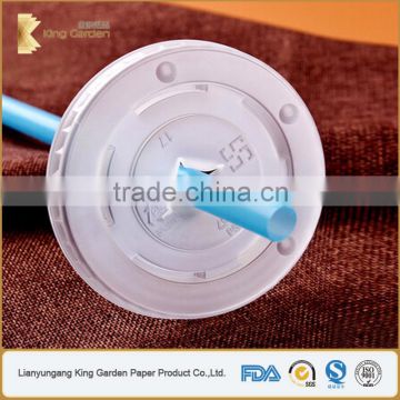 Paper cold cup cross cut translucent lids