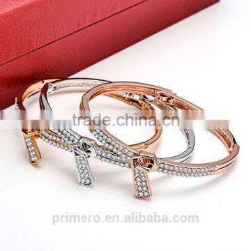 Zip Design Zircon Gold Plated Bracelets & Bangles for Women Top Quality Jewelry photo-3