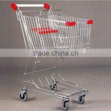 Asian style chromed shopping cart/shopping trolley